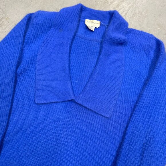 Vintage Holt Renfrew Lambswool Angora Rabbit Hair Knit Sweater Medium - Picture 2 of 6